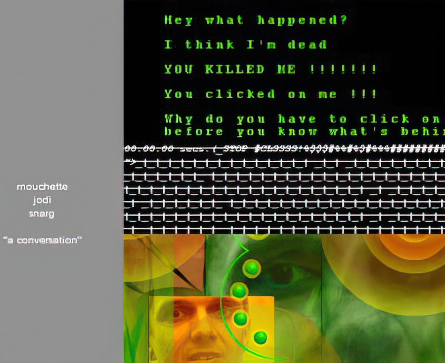 A web/net art browser collage of HELL.com members.